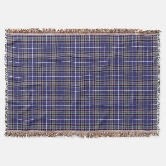 Clan Alexander Tartan Blue en Paarse Pset Deken (Voorkant)
