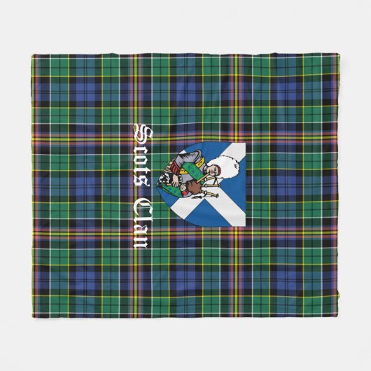 Clan Allison Tartan Plaid Fleece Deken (Voorkant (Horizontaal))