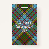 Clan Anderson Badge Tartan (Dos)