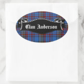 Clan Anderson Banner Ovale Sticker (Tas)