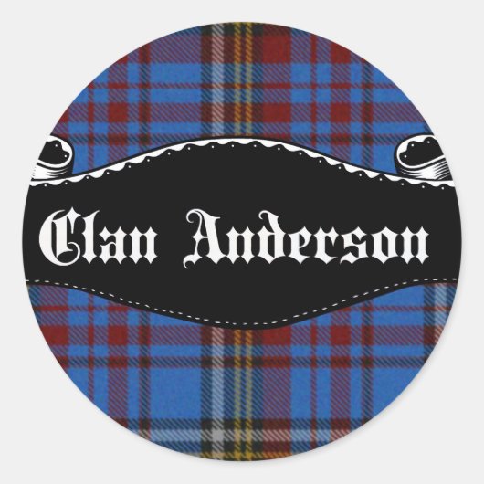 Clan Anderson Banner Ronde Sticker (Voorkant)