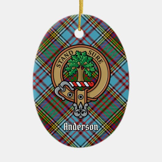 Clan Anderson Crest keramisch Ornament (Voorkant)