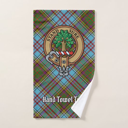 Clan Anderson Crest over Tartan Bad Handdoek (Handdoek)