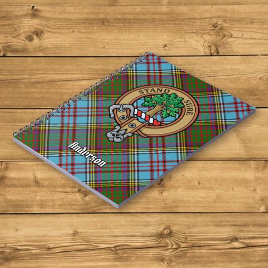 Clan Anderson Crest over Tartan Notitieboek