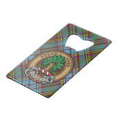 Clan Anderson Crest sur Tartan (Devant Angle)