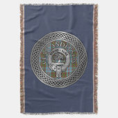 Clan Anderson Crest & Tartan Knot Deken (Voorkant Verticaal)