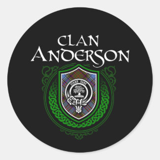 Clan Anderson Scottish Family Tartan Ronde Sticker