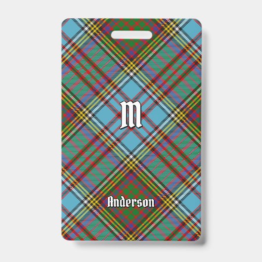 Clan Anderson Tartan Badge (Front)