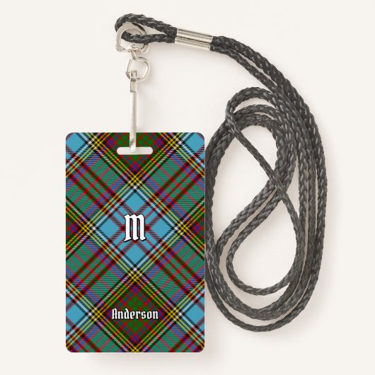 Clan Anderson Tartan Badge (Voorkant met draagriem)