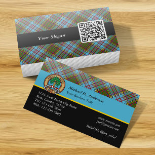 Clan Anderson Tartan Carte de visite