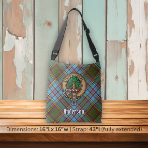 Clan Anderson Tartan Crossbody Bag Tas
