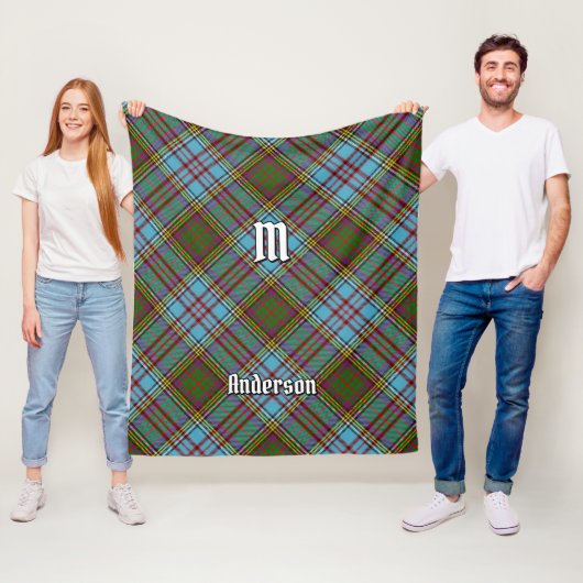 Clan Anderson Tartan Fleece Blanket Deken (In situ)