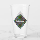 Clan Anderson Tartan Glass Glas (Achterkant)
