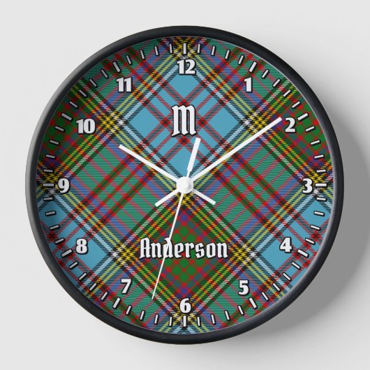 Clan Anderson Tartan Grande horloge (Recto)