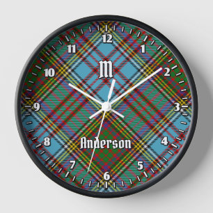 Clan Anderson Tartan Grote klok