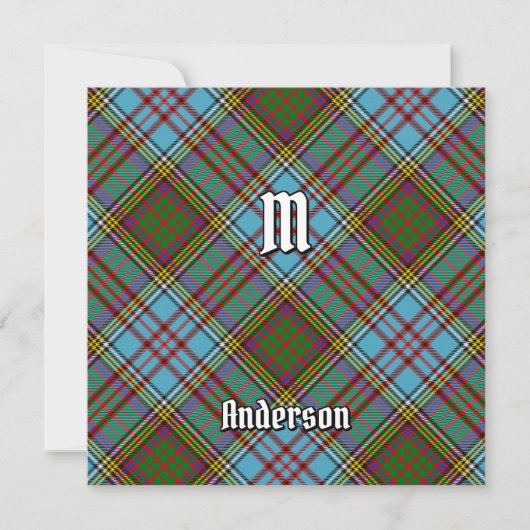 Clan Anderson Tartan Kaart (Voorkant)