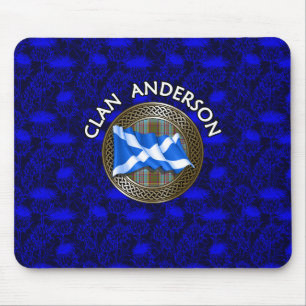 Clan Anderson Tartan Knot & Flag Muismat