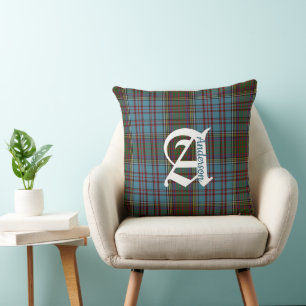 Clan Anderson Tartan Pset Monogram Sierkussen
