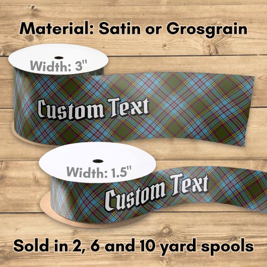 Clan Anderson Tartan Satin Ribbon Lint