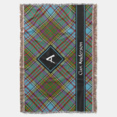 Clan Anderson Tartan Throw Blanket Deken (Voorkant Verticaal)
