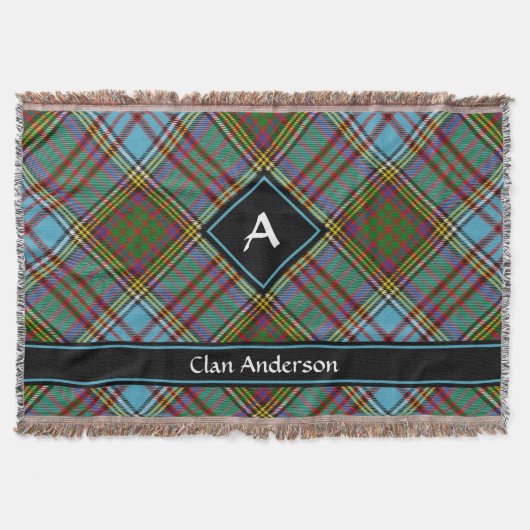 Clan Anderson Tartan Throw Blanket Deken (Voorkant)