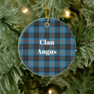 Clan Angus Ancient Tartan Keramisch Ornament