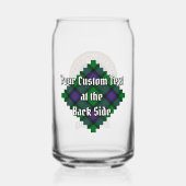 Clan Armstrong Crest over Tartan Blikvorm Glas (Achterkant)