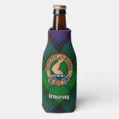Clan Armstrong Crest over Tartan Bottle Cooler (Fles Voorkant)