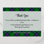 Clan Armstrong Crest over Tartan Folie Uitnodiging Briefkaart (Achterkant)