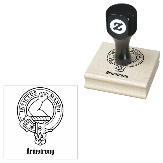 Clan Armstrong Crest Rubber Stamp Rubberstempel (Gestempeld)