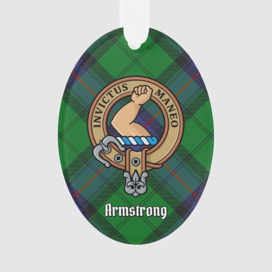 Clan Armstrong Crest sur l'ornement du Tartan (devant)