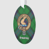 Clan Armstrong Crest sur l'ornement du Tartan (devant)