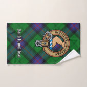 Clan Armstrong Crest sur Tartan (Serviette à main)