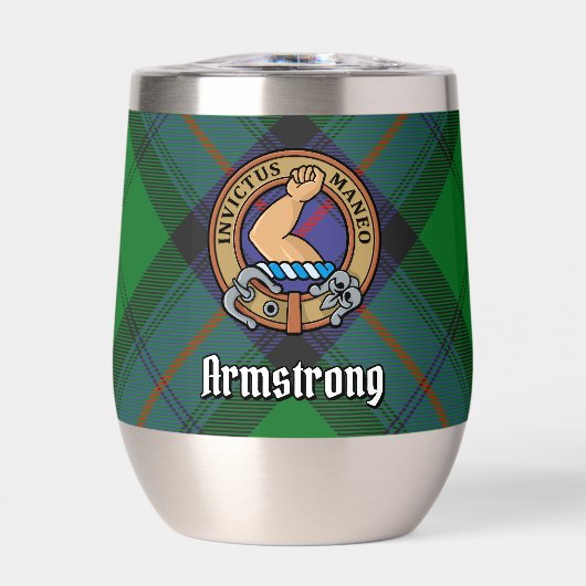 Clan Armstrong Crest sur Tartan (Avant)