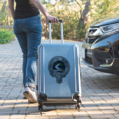 Clan Armstrong Crest & Tartan Sticker (Valise Insitu)