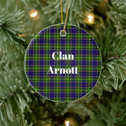 Clan Arnott Tartan Keramisch Ornament (Boom)