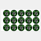 Clan Arthur Crest Badge & Tartan Adhesie Labels (Vel)