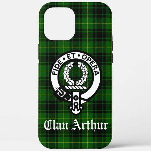 Clan Arthur Crest Badge & Tartan Case-Mate iPhone Case (Achterkant)