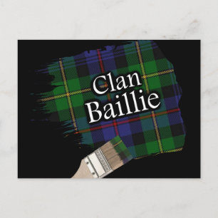 Clan Baillie Scottish Tartan Paint Brush Briefkaart