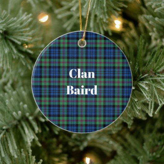 Clan Baird Ancient Tartan Keramisch Ornament (Boom)