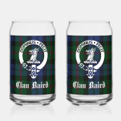 Clan Baird Crest Badge & Tartan Blikvorm Glas (Voorkant)