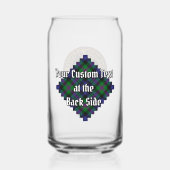 Clan Baird Crest over Tartan Blikvorm Glas (Achterkant)