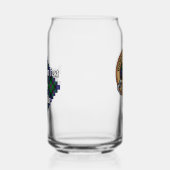 Clan Baird Crest over Tartan Blikvorm Glas (Rechts)