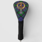 Clan Baird Crest over Tartan Golfheadcover (Voorkant)