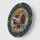 Clan Baird Crest over Tartan Grote Klok (Hoek)