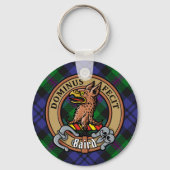 Clan Baird Crest over Tartan Sleutelhanger (Voorkant)