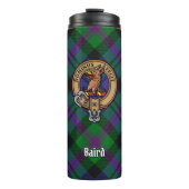 Clan Baird Crest over Tartan Thermosbeker (Voorkant)
