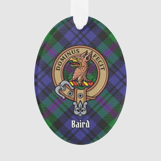 Clan Baird Crest sur Tartan (devant)