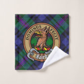 Clan Baird Crest sur Tartan (Gant de toilette)