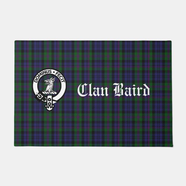 Clan Baird Crest Tartan  Deurmat (Voorkant)